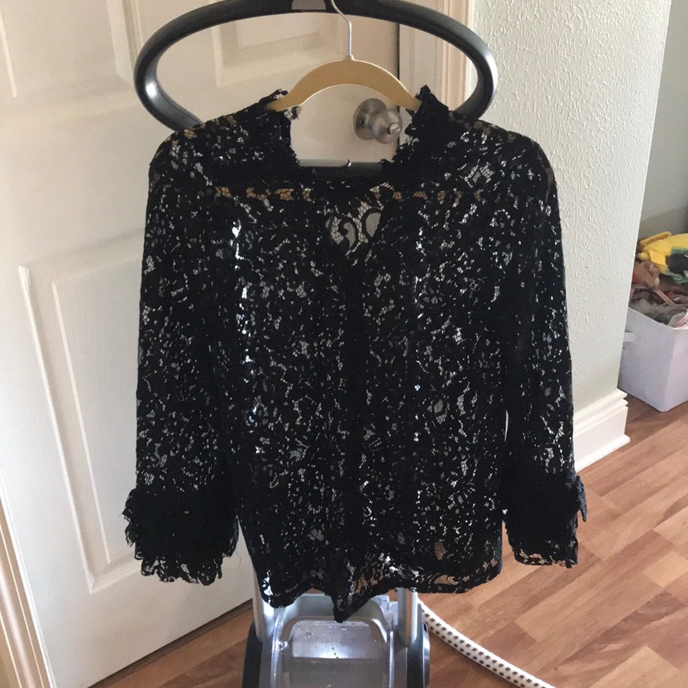 Black lace top
